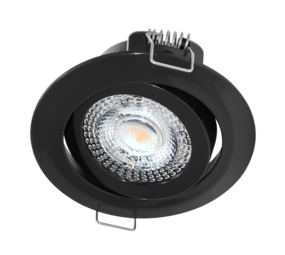 LED inbouwspot dimbaar zwart - 5W vervangt 45W - 3000K warm wit licht - Zaagmaat 74mm