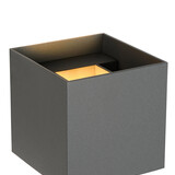 Lucide LED Wandlamp XIO Grijs - 4W dimbaar - 2700K warm wit licht