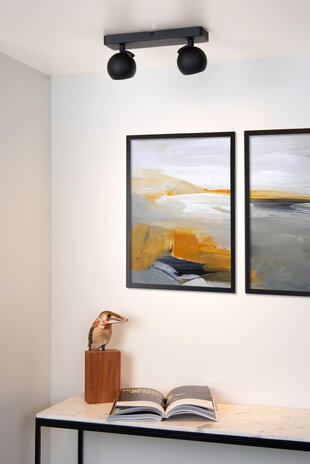 Lucide LED Plafondspot zwart FAVORI - 2xGU10 fitting