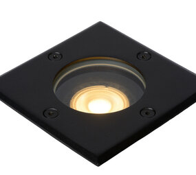 Lucide LED Grondspot zwart vierkant BILTIN - 1x GU10 fitting - IP67 Lucide LED Grondspot zwart vierkant BILTIN - 1x GU10 fitting - IP67