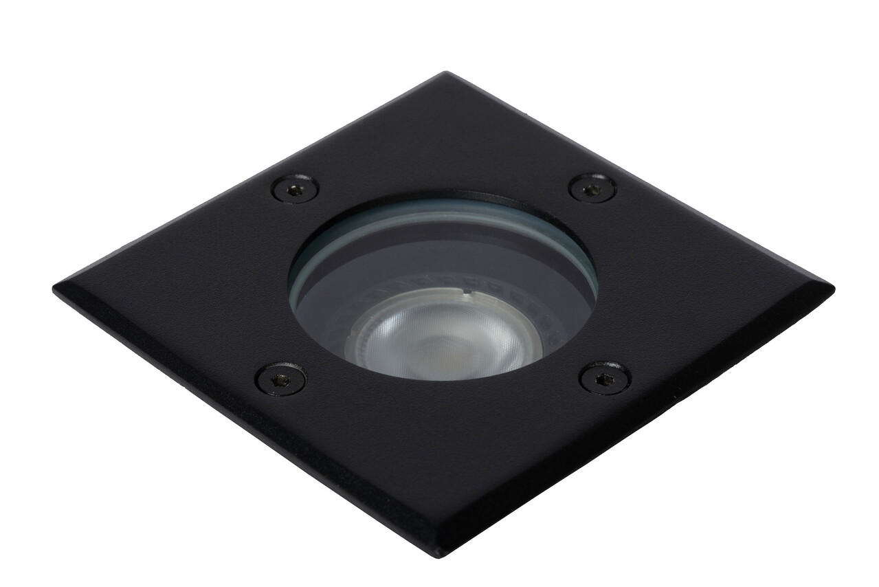 Lucide LED Grondspot zwart vierkant BILTIN - 1x GU10 fitting - IP67 Lucide LED Grondspot zwart vierkant BILTIN - 1x GU10 fitting - IP67