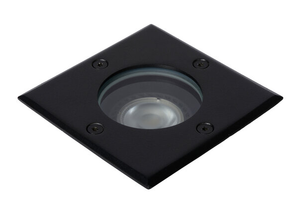 Lucide LED Grondspot zwart vierkant BILTIN - 1x GU10 fitting - IP67 Lucide LED Grondspot zwart vierkant BILTIN - 1x GU10 fitting - IP67