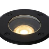 Lucide LED Grondspot zwart rond BILTIN - 1x GU10 fitting - IP67