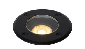 Lucide LED Grondspot zwart rond BILTIN - 1x GU10 fitting - IP67