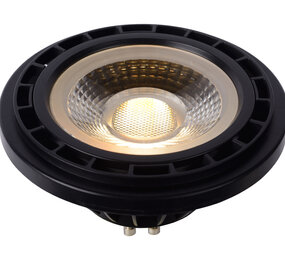 LED Spot GU10 AR111 - Zwart - 12W 820Lm - DTW 822-830 Dim To Warm | Dimtone Dimbaar - Vervangt 80W - CRI 95