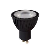 Lucide LED spot dimbaar - GU10 zwart - 5W 470Lm  - 3000K 830 Warm wit  - Vervangt 30W