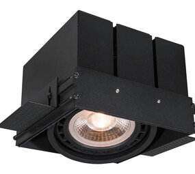 Lucide LED Inbouwspot TRIMLESS - GU10 AR111 - excl. LED spot - Zwart