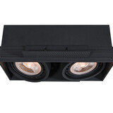 Lucide LED Inbouwspot TRIMLESS - 2*GU10 AR111 - excl. LED spot - Zwart