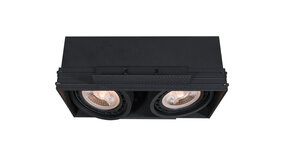 Lucide LED Inbouwspot TRIMLESS - 2*GU10 AR111 - excl. LED spot - Zwart