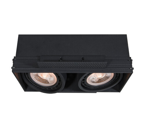 LED Inbouwspot TRIMLESS - 2*GU10 AR111 - excl. LED spot - Zwart