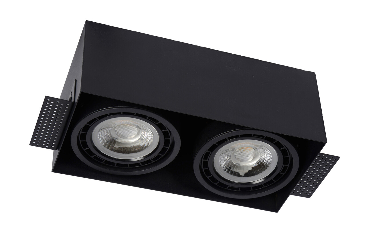 Lucide LED Inbouwspot TRIMLESS - 2*GU10 AR111 - excl. LED spot - Zwart Lucide LED Inbouwspot TRIMLESS - 2*GU10 AR111 - excl. LED spot - Zwart