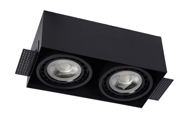 Lucide LED Inbouwspot TRIMLESS - 2*GU10 AR111 - excl. LED spot - Zwart Lucide LED Inbouwspot TRIMLESS - 2*GU10 AR111 - excl. LED spot - Zwart
