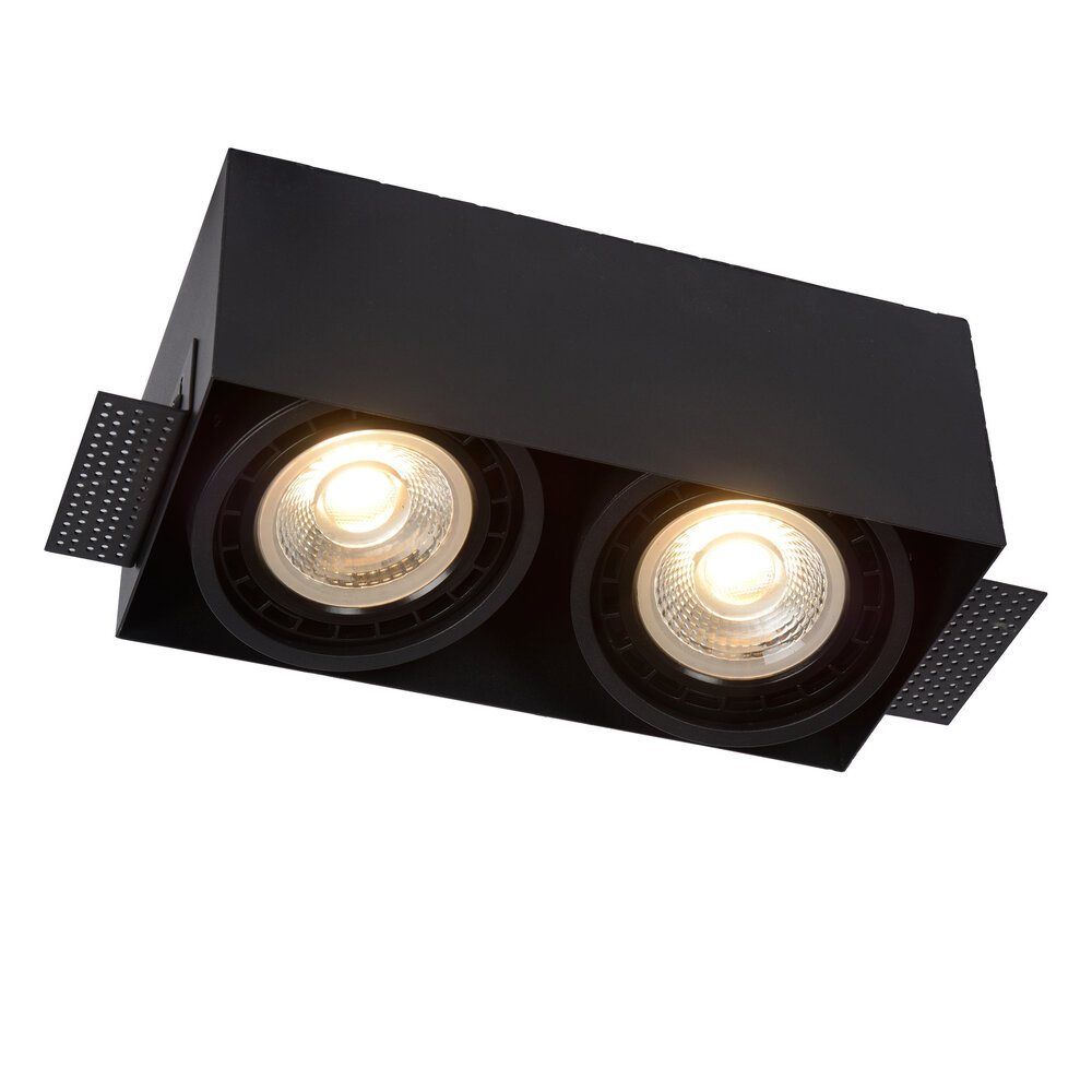 Lucide LED Inbouwspot TRIMLESS - 2*GU10 AR111 - excl. LED spot - Zwart Lucide LED Inbouwspot TRIMLESS - 2*GU10 AR111 - excl. LED spot - Zwart