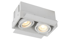 Lucide LED inbouwspot wit TRIMLESS - 2x GU10 fitting - 230V max. 2x 50W Lucide LED inbouwspot wit TRIMLESS - 2x GU10 fitting - 230V max. 2x 50W