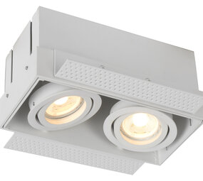 Lucide LED inbouwspot wit TRIMLESS - 2x GU10 fitting - 230V max. 2x 50W