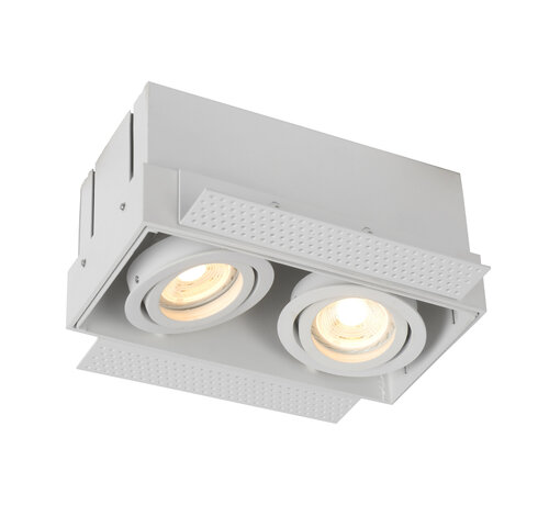 LED inbouwspot wit TRIMLESS - 2x GU10 fitting - 230V max. 2x 50W