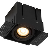 Lucide LED inbouwspot zwart TRIMLESS - 1x GU10 fitting - 230V max. 50W