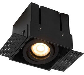 Lucide LED inbouwspot zwart TRIMLESS - 1x GU10 fitting - 230V max. 50W