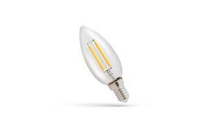 Spectrum voor de installateur: Betaalbare kwaliteit en veelzijdige LED-oplossingen LED Filament lamp E14 - C35 - 1W vervangt 10W - 4000K helder wit licht
