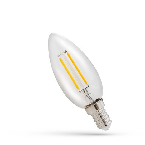 Spectrum LED Filament lamp E14 - C35 - 1W vervangt 10W - 4000K helder wit licht Spectrum LED Filament lamp E14 - C35 - 1W vervangt 10W - 4000K helder wit licht