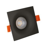 Spectrum voor de installateur LED GU10 inbouwspot vierkant zwart - zaagmaat 74mm  -  incl. GU10 fitting met montagebeugel