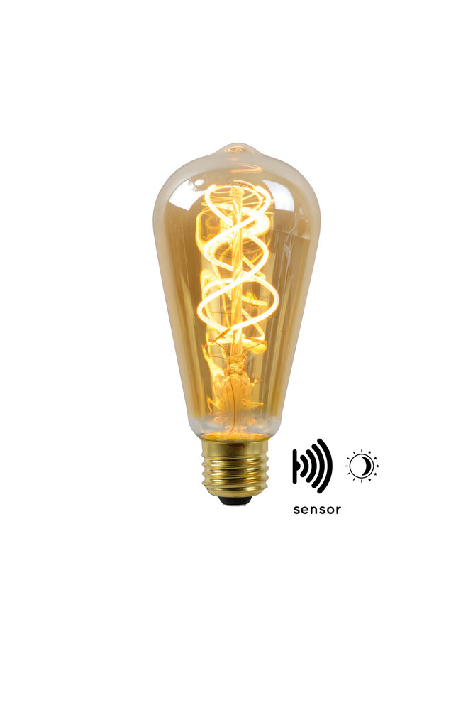 Lucide LED FIlament lamp TWILIGHT met schemersensor - E27 ST64 4W 2200K Lucide LED FIlament lamp TWILIGHT met schemersensor - E27 ST64 4W 2200K
