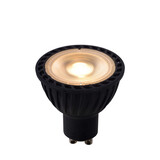 Lucide LED Spot GU10 -  Zwart - 5W 320Lm - DTW 2200K - 3000K  922-930 Dim To Warm | CRI95 - Dimtone Dimbaar - vervangt 30W Lucide LED Spot GU10 -  Zwart - 5W 320Lm - DTW 2200K - 3000K  922-930 Dim To Warm | CRI95 - Dimtone Dimbaar - vervangt 30W