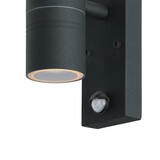 Lucide LED Wandlamp ARNE zwart - 5W 2700K  - incl. bewegingssensor