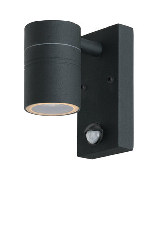 Lucide LED Wandlamp ARNE zwart - 5W 2700K  - incl. bewegingssensor Lucide LED Wandlamp ARNE zwart - 5W 2700K  - incl. bewegingssensor