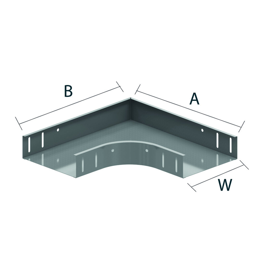 Kabelbaan bocht stuk 90 graden - Schroefbaar - geschikt voor 150mm x 60MM Kabelbaan Kabelbaan bocht stuk 90 graden - Schroefbaar - geschikt voor 150mm x 60MM Kabelbaan