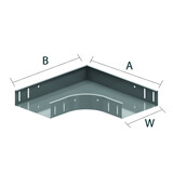 Kabelbaan bocht stuk 90 graden - Schroefbaar - geschikt voor 150mm x 60MM Kabelbaan