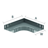 Kabelbaan bocht stuk 90 graden - Schroefbaar - geschikt voor 150mm x 60MM Kabelbaan