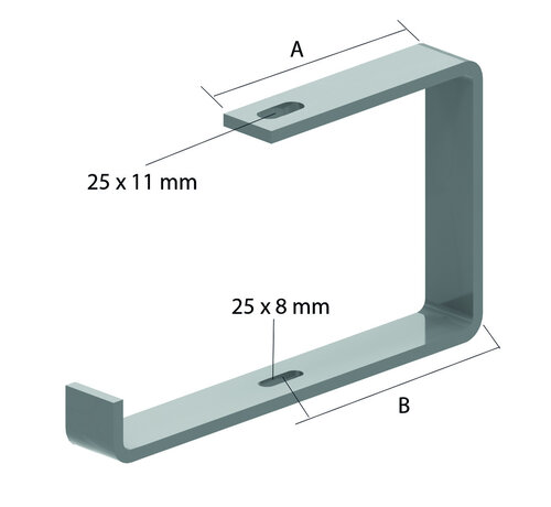 Kabelbaan montagebeugel voor draadstang 130-150 - geschikt voor 150mm x 60MM kabelbaan