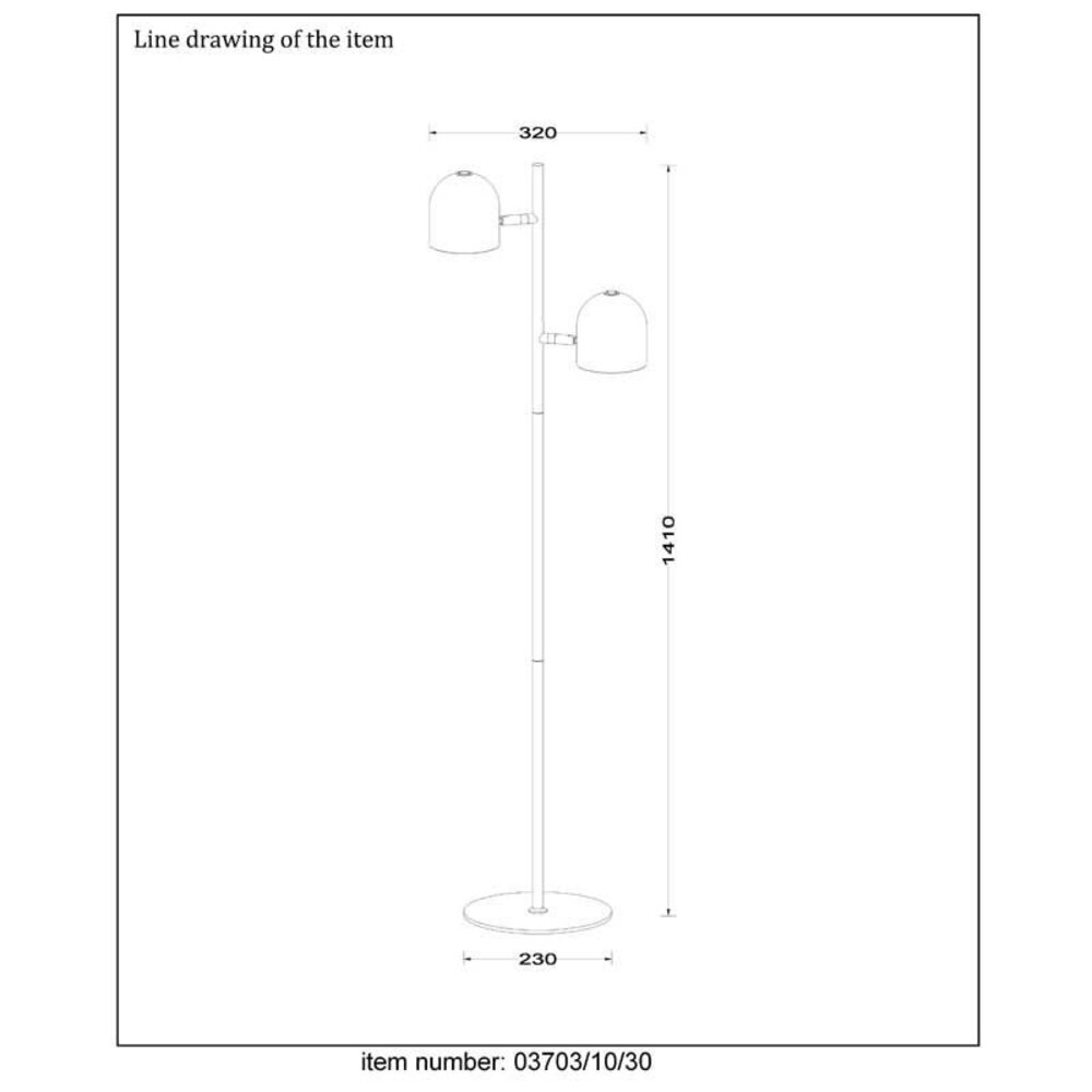 Lucide LED vloerlamp SKANSKA zwart - 5W - 3000K - dimbaar