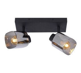 Lucide LED E14 Plafondspot ALION zwart - Dubbelvoudig voor 2 LED E14 spots