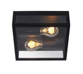Lucide LED plafonnire Buiten DUKAN - E27 fitting - IP65 - Zwart