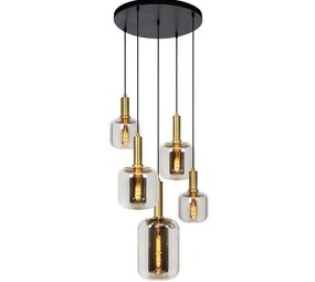 Lucide LED Hanglamp JOANET mat goud - 5x E27 fitting - FumÃƒÂ©