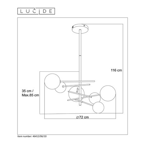 Lucide LED Hanglamp ALARA goud - 2W - 2700K - Fumé Lucide LED Hanglamp ALARA goud - 2W - 2700K - Fumé