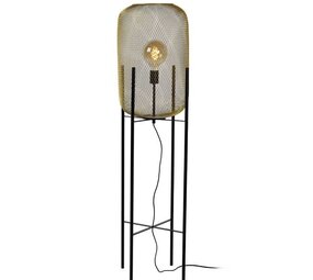 Lucide LED Vloerlamp MESH mat goud - 1x E27 fitting