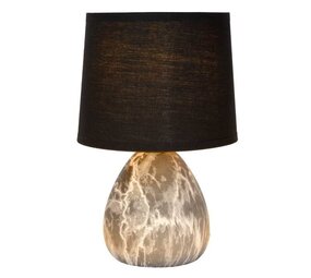 Lucide LED Tafellamp MARMO - Â¯16cm - E14 fitting - Zwart