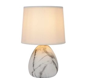 Lucide LED Tafellamp MARMO wit - 1x E14 fitting