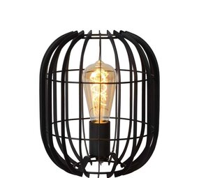 Lucide LED Tafellamp REDA zwart - 1x E27 fitting