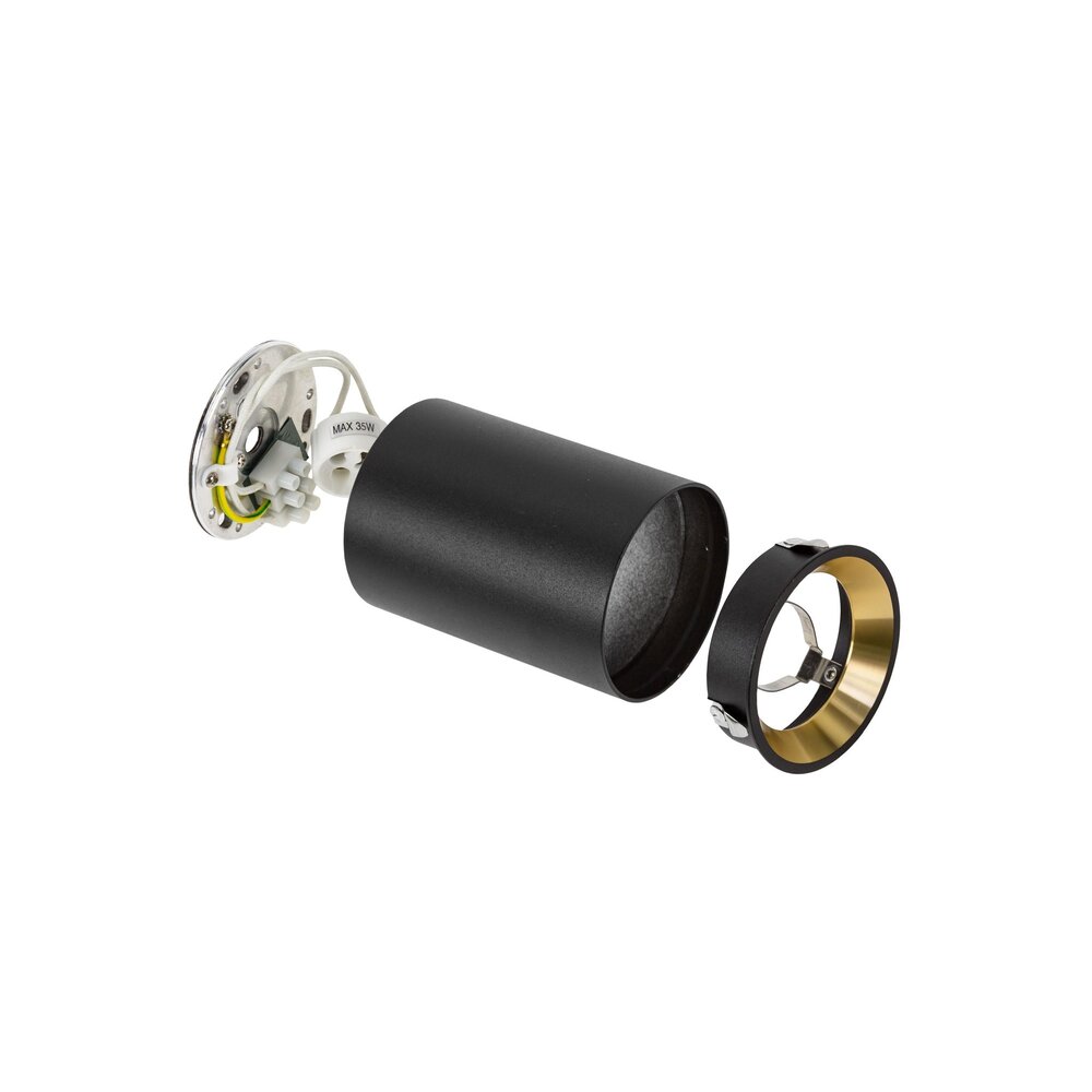 Spectrum voor de installateur LED plafondspot CHLOE MINI - 1x GU10 aansluiting - Zwart/goud