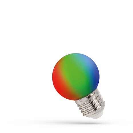 Spectrum LED lamp - E27 G45 1W - RGB veranderd automatisch van kleur