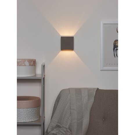 Lucide LED Wandlamp GIPSY Taupe - 1x G9 fitting - gips