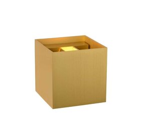 Lucide LED Wandlamp XIO mat goud - 4W vervangt 40W - 2700K warm wit licht