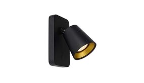 Lucide LED Wandspot TURNON zwart - 5W vervangt 50W - 2200K-3000K Dim to warm