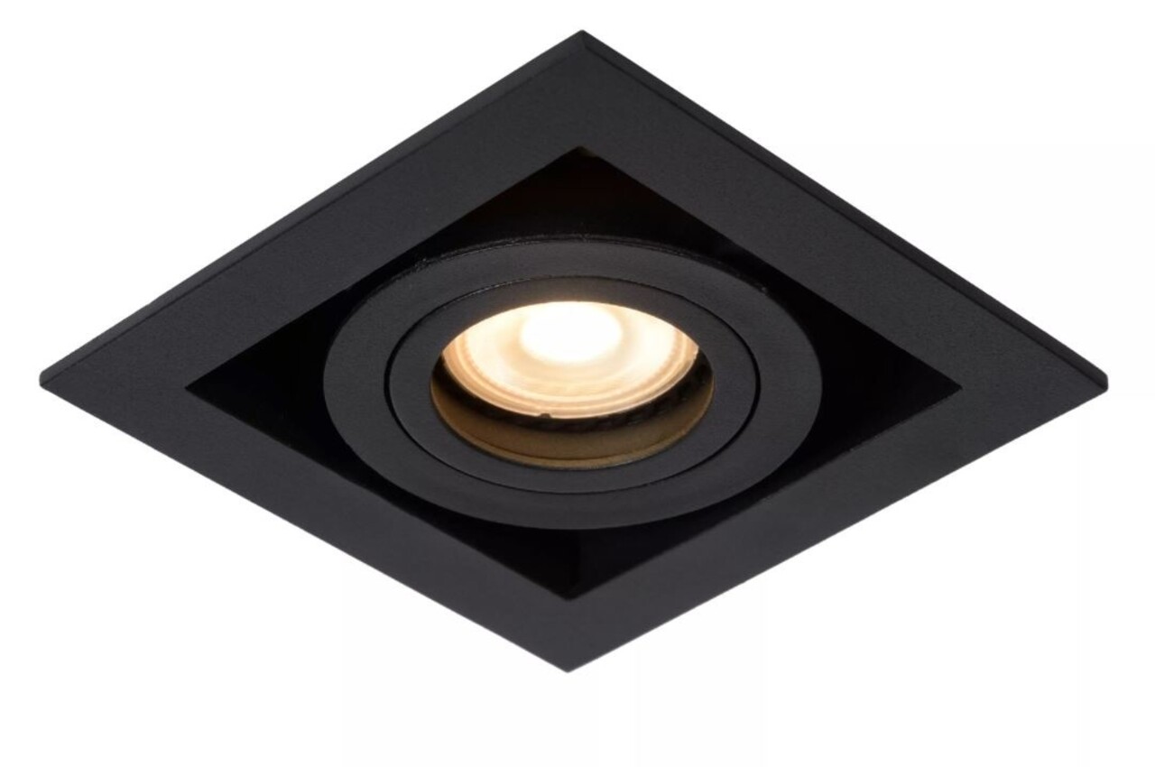 Lucide LED Inbouwspot Vierkant Armatuur - Modern Chimney Zwart  | GU10 Fitting - Geschikt voor Hue