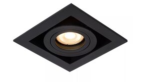 Lucide LED Inbouwspot Vierkant Armatuur - Modern Chimney Zwart  | GU10 Fitting - Geschikt voor Hue Lucide LED Inbouwspot Vierkant Armatuur - Modern Chimney Zwart  | GU10 Fitting - Geschikt voor Hue