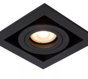 Lucide LED Inbouwspot Vierkant Armatuur - Modern Chimney Zwart  | GU10 Fitting - Geschikt voor Hue
